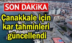 Çanakkale için kar tahminleri güncellendi