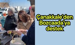 Çanakkale’den Bozcaada’ya destek