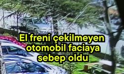 El freni çekilmeyen otomobil faciaya sebep oldu (Video)