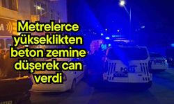 Metrelerce yükseklikten beton zemine düşerek can verdi