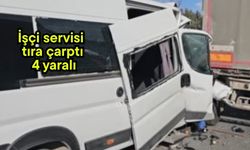 İşçi servisi tıra çarptı: 4 yaralı