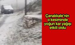 Çanakkale’nin  o kesiminde yoğun kar yağışı etkili oldu
