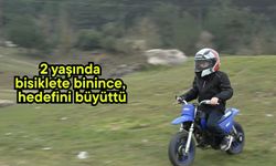 2 yaşında bisiklete binince, hedefini büyüttü (Video)