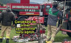 Çanakkale’de orman yangınlarına karşı eğitim