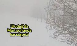 Uludağ’da Mart sonunda kar sürprizi