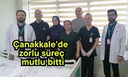 Çanakkale'de zorlu süreç mutlu bitti