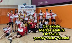 Çanakkale Merkez Atatürk Ortaokulu şampiyonluk yolunda