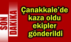 Çanakkale’de kaza oldu, ekipler gönderildi