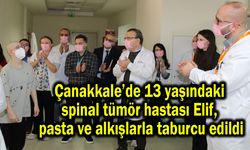 Çanakkale’de pasta ve alkışlarla taburcu edildi