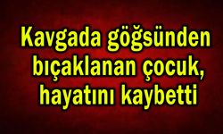 Kavgada göğsünden bıçaklanan çocuk hayatını kaybetti