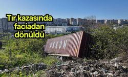 Tır kazasında faciadan dönüldü (Video)