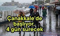 Çanakkale'de başlıyor, 4 gün sürecek