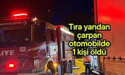 Tıra yandan çarpan otomobilde 1 kişi öldü
