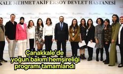 Çanakkale’de yoğun bakım hemşireliği programı tamamlandı