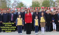 Çanakkale'de 23 Nisan kutlamaları çelenk sunma töreni ile başladı