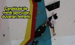Çanakkale’de minik sporcular duvarları fethetti