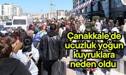 Çanakkale'de ucuzluk yoğun kuyruklara neden oldu ( Video)