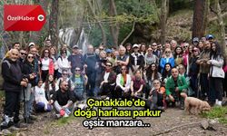 Çanakkale’de doğa harikası parkur, eşsiz manzara… (Video)