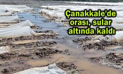 Çanakkale'de orası sular altında kaldı