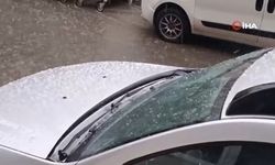 Komşu ilde dolu ile karışık yağmur etkili oldu (Video)