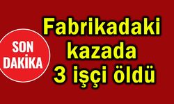 Fabrikadaki kazada 3 işçi öldü
