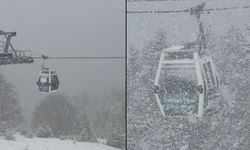 Uludağ'da kar yağışı etkili oldu (Video)