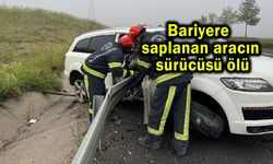 Bariyere saplanan aracın sürücüsü ölü