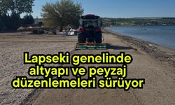 Lapseki genelinde altyapı ve peyzaj düzenlemeleri sürüyor