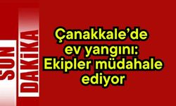 Çanakkale’de ev yangını: Ekipler müdahale ediyor