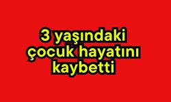 3 yaşındaki çocuk hayatını kaybetti