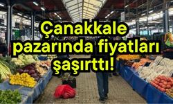 Çanakkale pazarında fiyatları şaşırttı!
