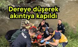 Dereye düşerek akıntıya kapıldı