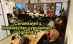 Çanakkaleli bisikletçiler uygulamalı öğrendi