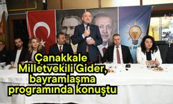 Çanakkale Milletvekili Gider, bayramlaşma programında konuştu (Video)