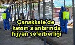 Çanakkale’de kesim alanlarında hijyen seferberliği