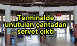 Terminalde unutulan çantadan servet çıktı (Video)