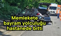 Memlekete bayram yolculuğu hastanede bitti