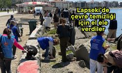 Lapseki’de çevre temizliği için el ele verdiler