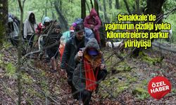 Çanakkale’de yağmurun çizdiği yolda kilometrelerce parkur yürüyüşü