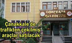 Çanakkale'de trafikten çekilmiş araçlar satılacak