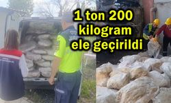 1 ton 200 kilogram ele geçirildi (Video)