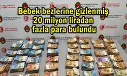 Bebek bezlerine gizlenmiş milyonlarca lira bulundu