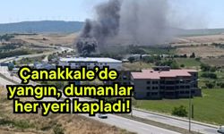 Çanakkale’de yangın, dumanlar her yeri kapladı!