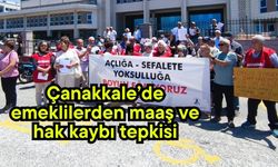 Çanakkale’de emeklilerden maaş ve hak kaybı tepkisi (Video)