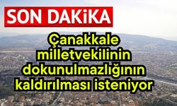 Çanakkale milletvekilinin dokunulmazlığının kaldırılması isteniyor
