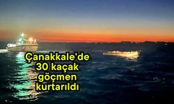 Çanakkale'de 30 kaçak göçmen kurtarıldı