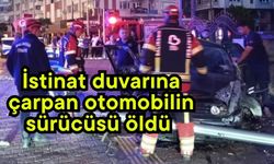 İstinat duvarına çarpan otomobilin sürücüsü öldü (Video)