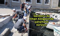 Gelibolu’da liman bölgesinde çalışmalar sürüyor