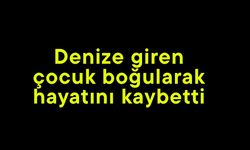 Denize giren çocuk boğularak hayatını kaybetti (Video)