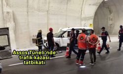 Assos Tüneli'nde trafik kazası tatbikatı